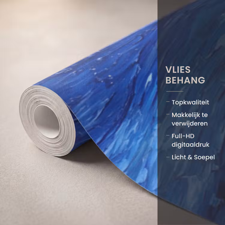 Behang - Wervelingen - Blauw - Modern β 3