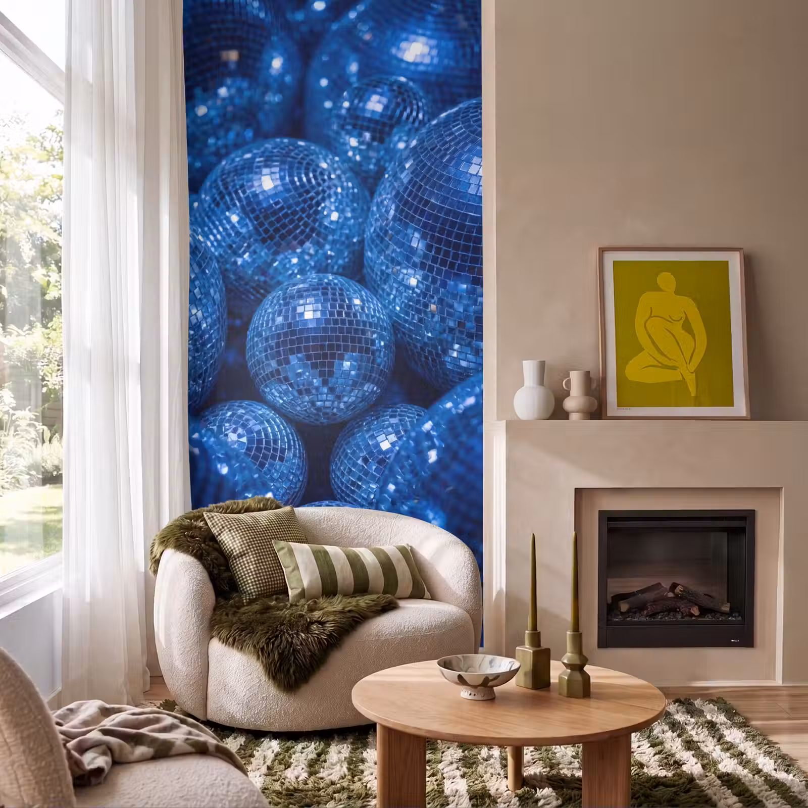 Behang - Discobal - Feest - Blauw — 1