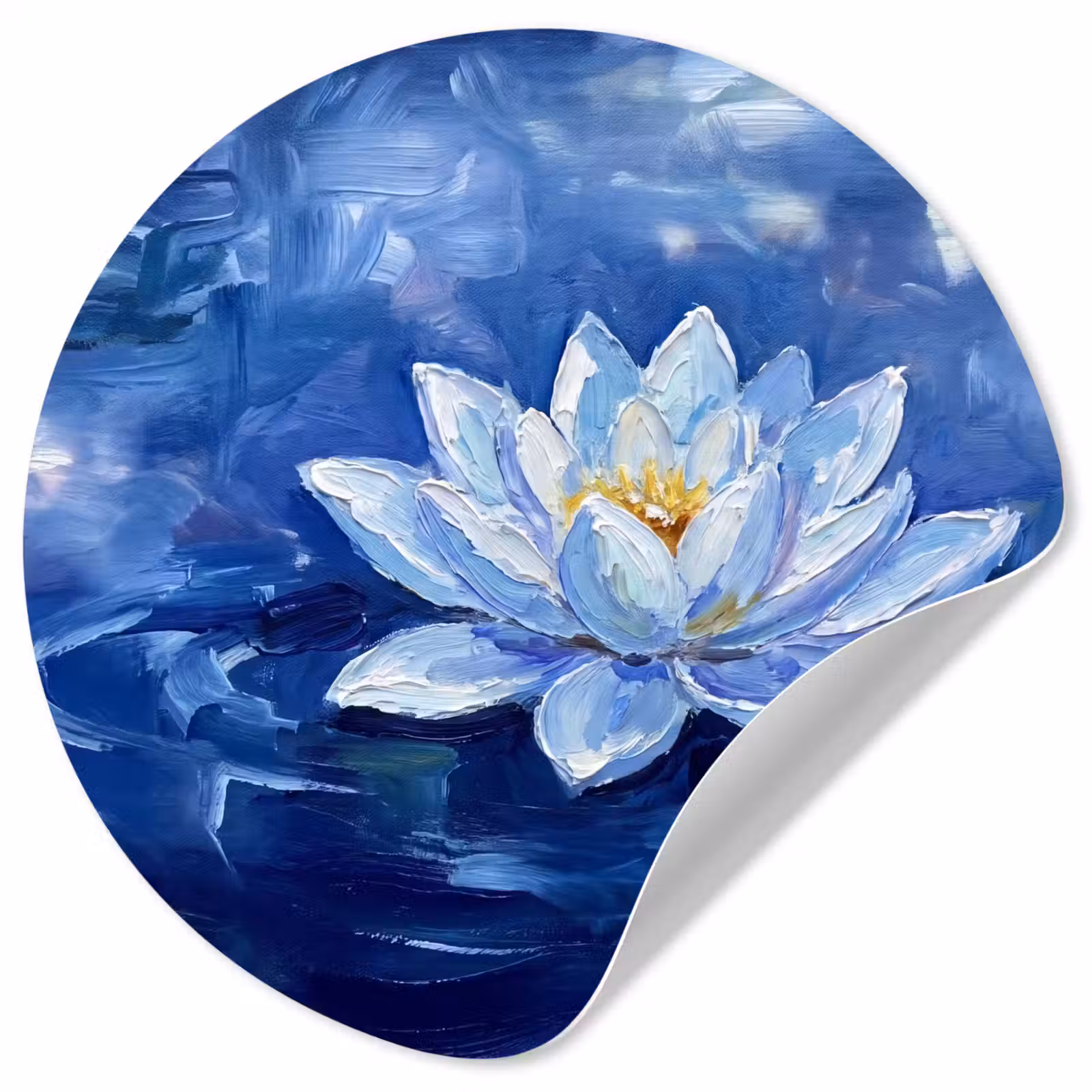Behangcirkel - Blauwe waterlelie - Water — 1