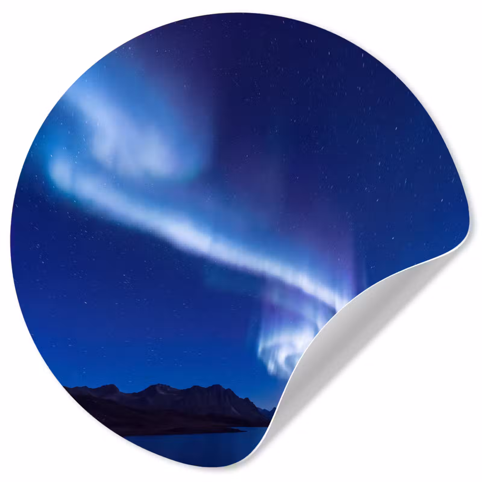 Behangcirkel - Noorderlicht - Bergen - Natuur — 1