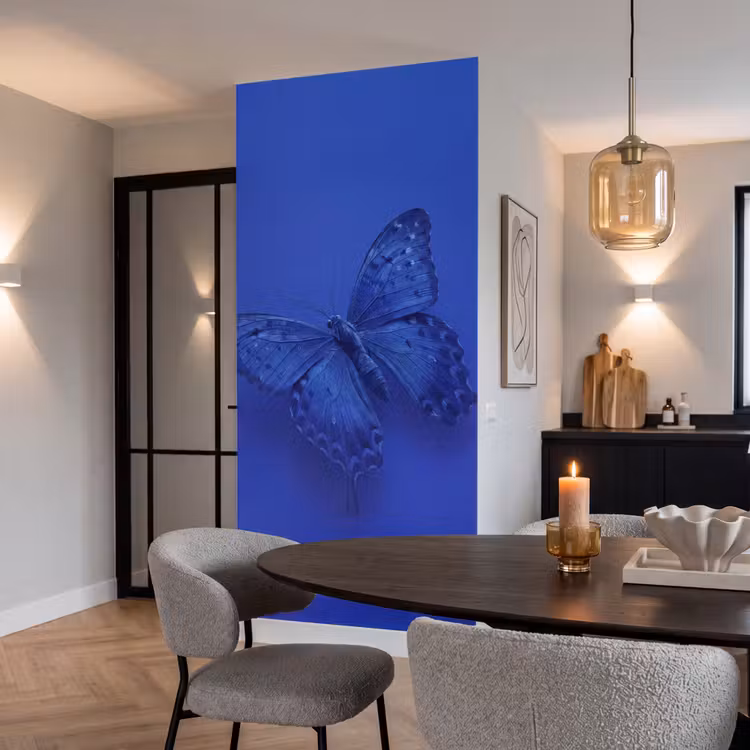 Behang - Blauwe vlinder - Insect β 5