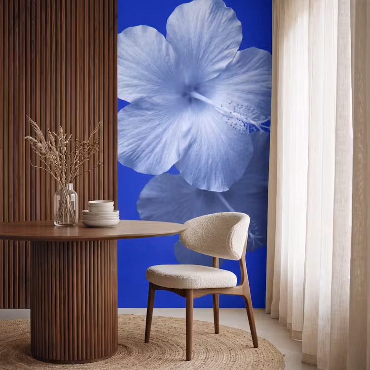 Behang - Bloemen - Blauw - Natuur — 4