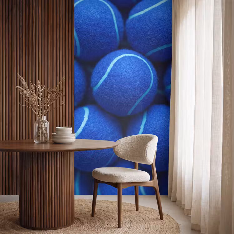 Behang - Tennisbal - Blauw - Sport — 4