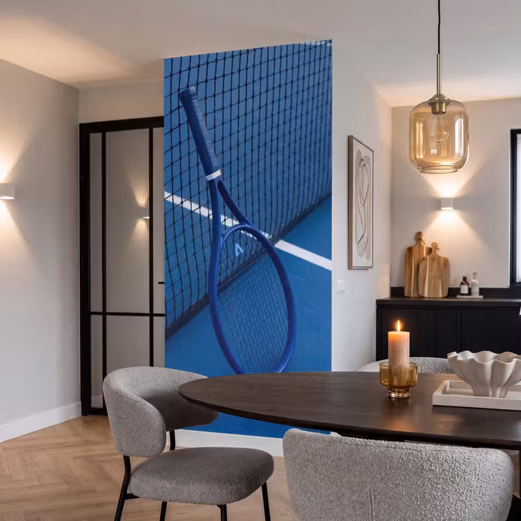 Behang - Tennisracket - Blauw - Sport β 5