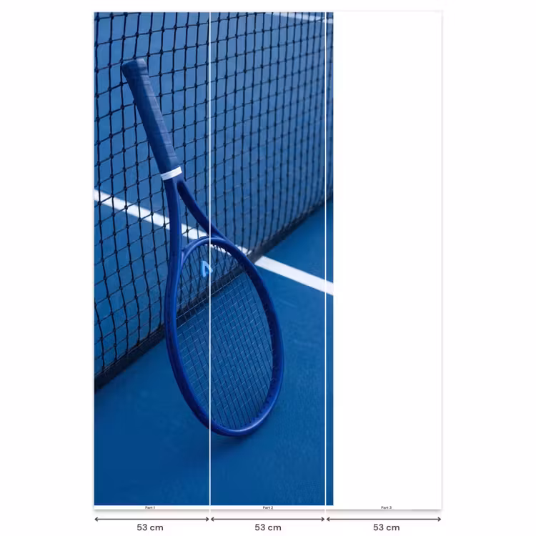 Behang - Tennisracket - Blauw - Sport β 6
