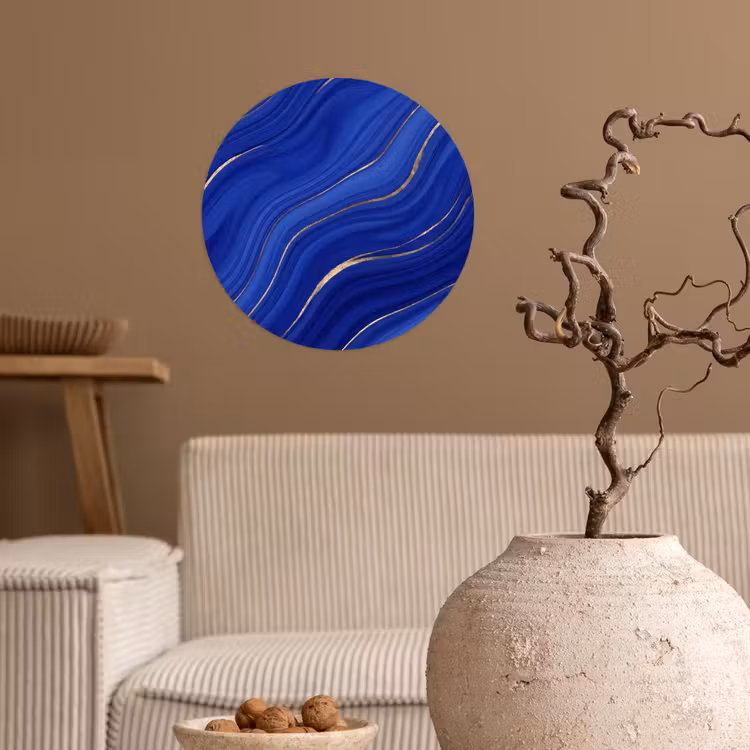 Behangcirkel - Abstract - Lijnen - Blauw — 2