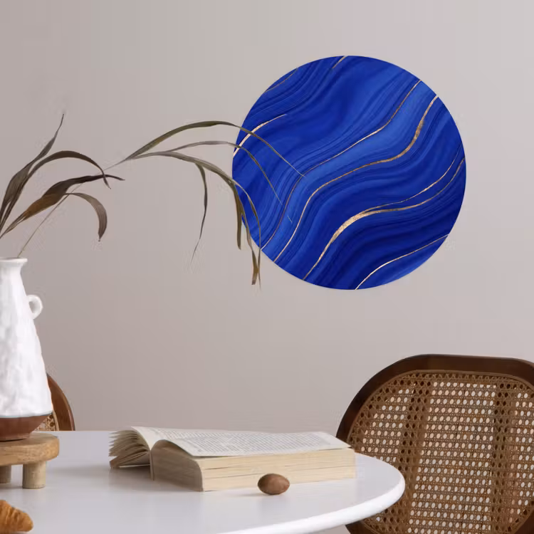 Behangcirkel - Abstract - Lijnen - Blauw — 4