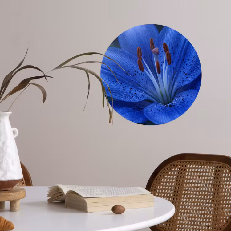 Behangcirkel - Blauwe bloem - Natuur — 4