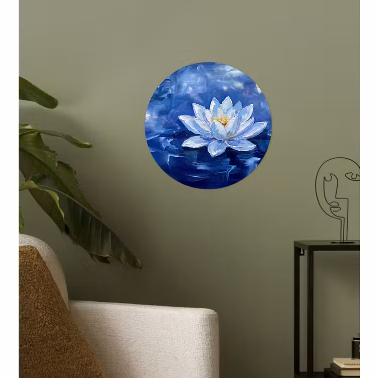 Behangcirkel - Blauwe waterlelie - Water — 3