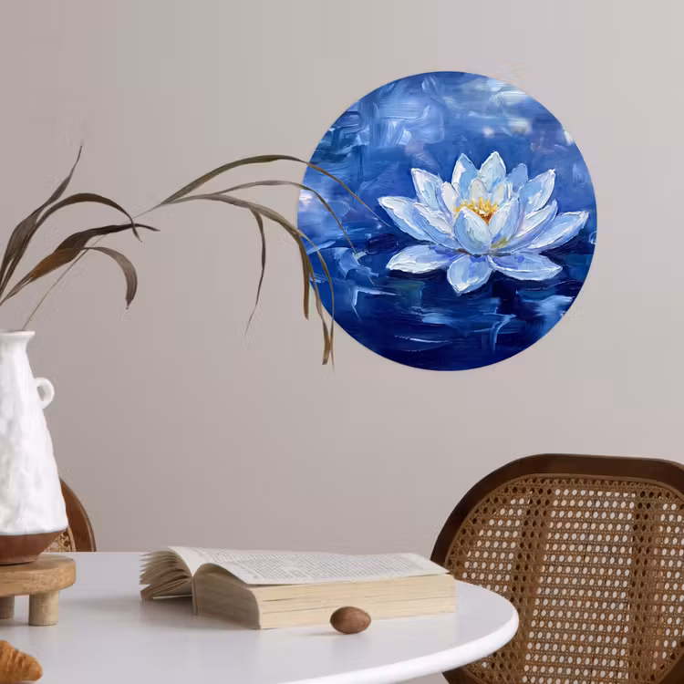Behangcirkel - Blauwe waterlelie - Water — 4