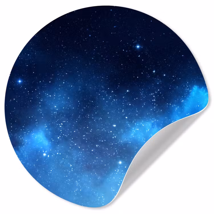 Behangcirkel - Sterrenhemel - Nevels - Blauw — 1