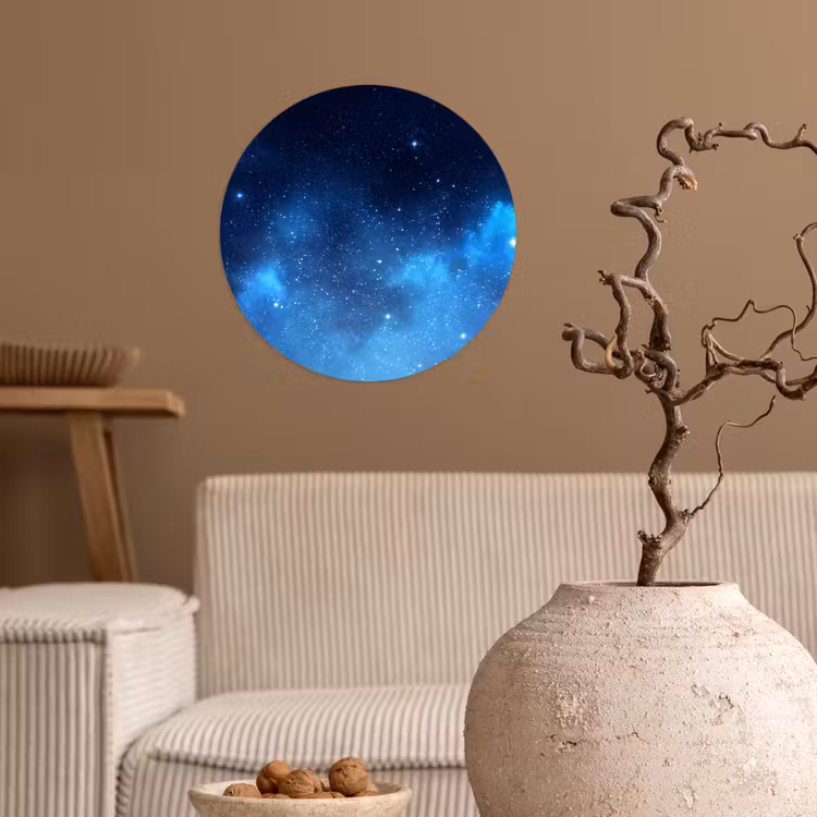 Behangcirkel - Sterrenhemel - Nevels - Blauw — 2