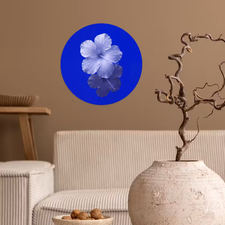 Behangcirkel - Bloemen - Blauw - Natuur — 2