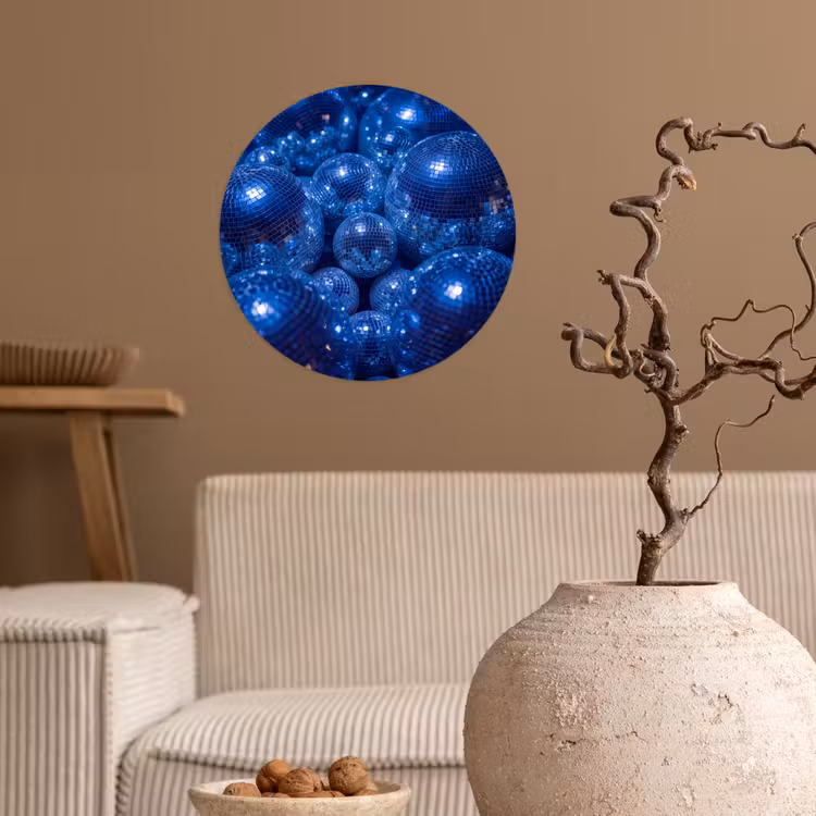 Behangcirkel - Discobal - Feest - Blauw — 2
