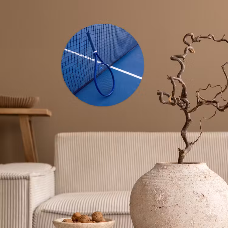 Behangcirkel - Tennisracket - Blauw - Sport — 2