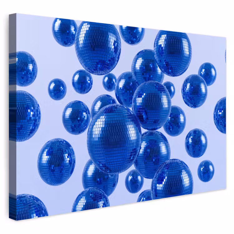 Buiten canvas - Blauwe disco bal — 1