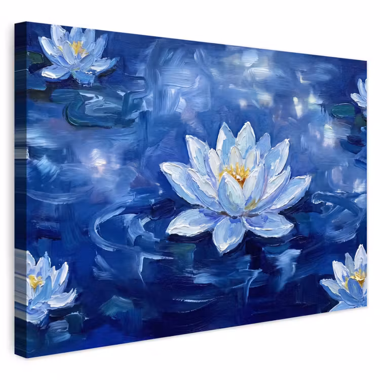 Buiten canvas - Blauwe waterlelie - Water — 1