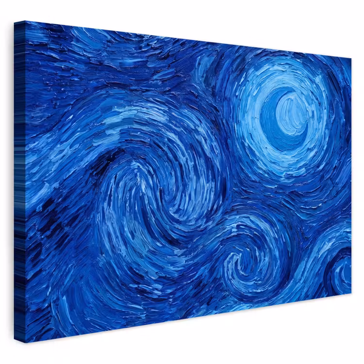 Buiten canvas - Wervelingen - Blauw - Modern — 1