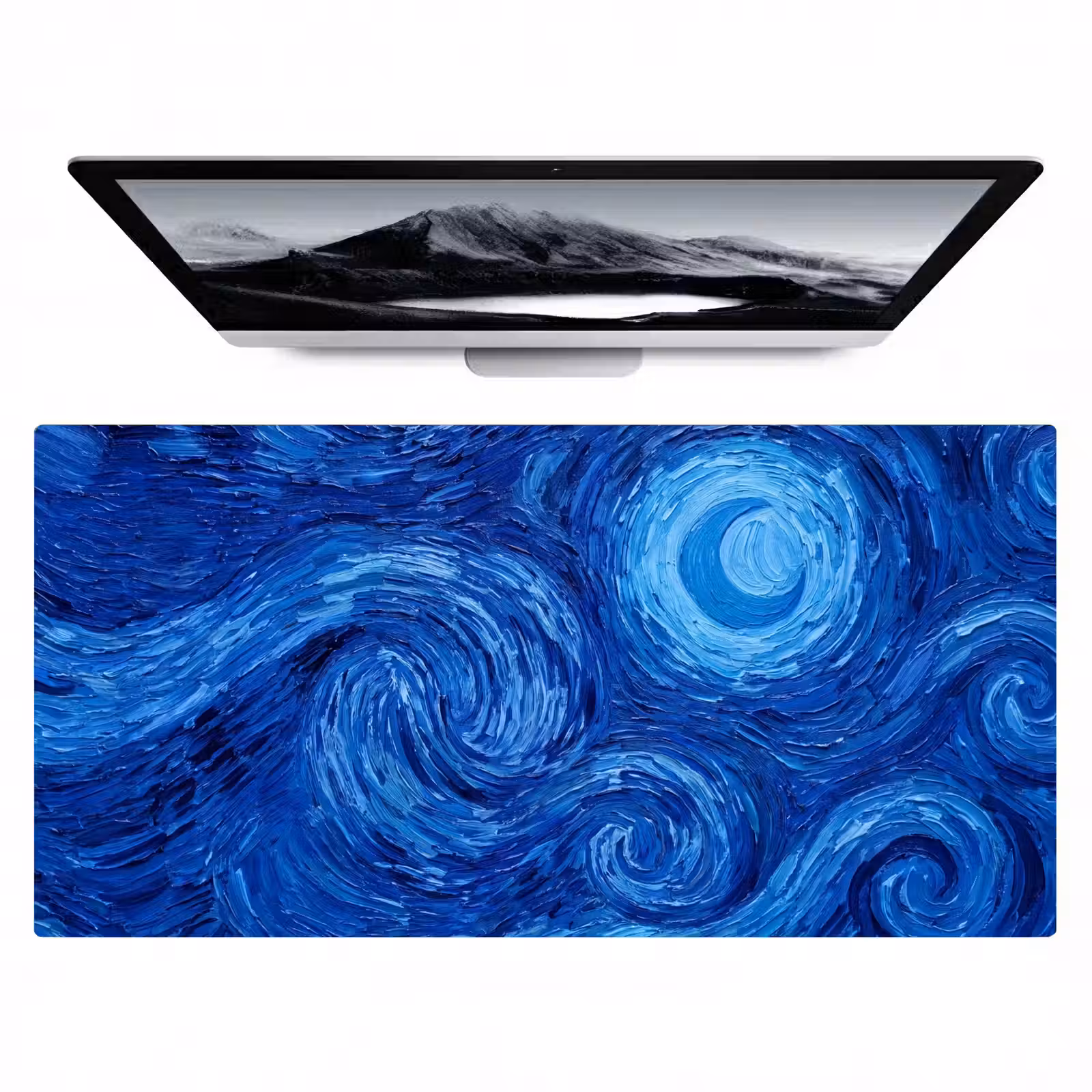 Bureau onderlegger - Wervelingen - Blauw - Modern — 1
