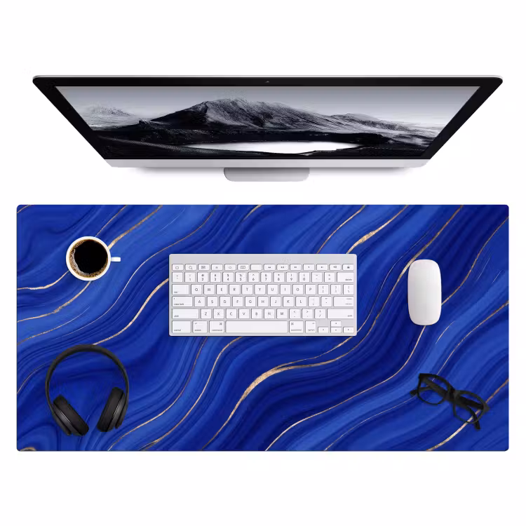 Bureau onderlegger - Abstract - Lijnen - Blauw — 4