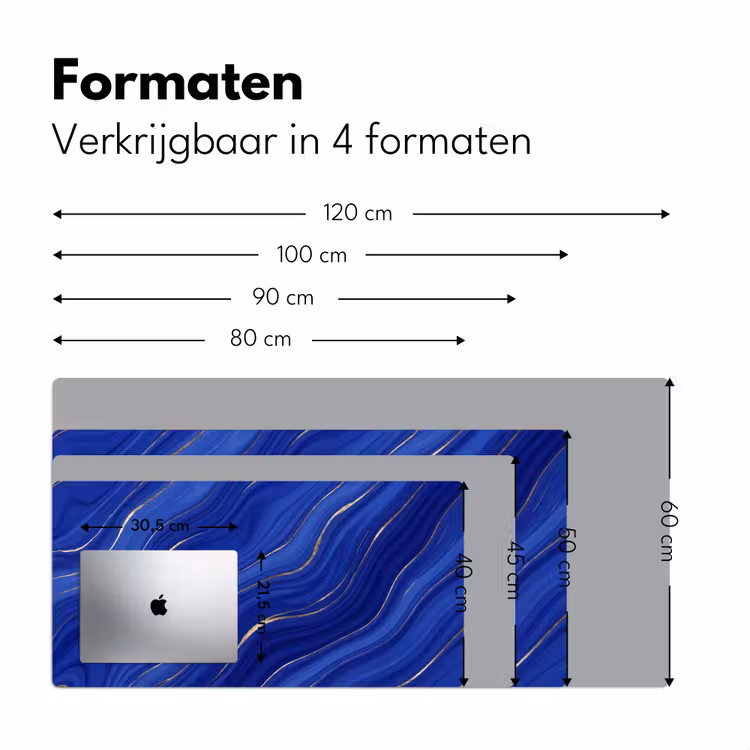 Bureau onderlegger - Abstract - Lijnen - Blauw — 8