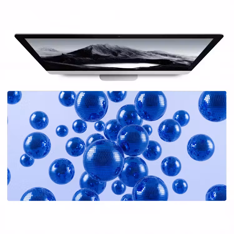 Bureau onderlegger - Blauwe disco bal — 1
