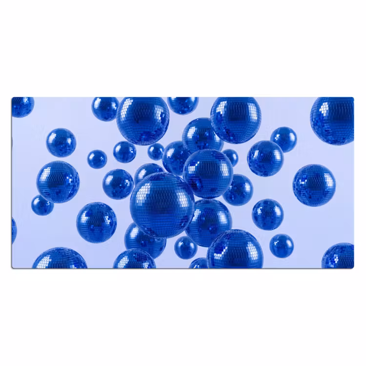 Bureau onderlegger - Blauwe disco bal — 2