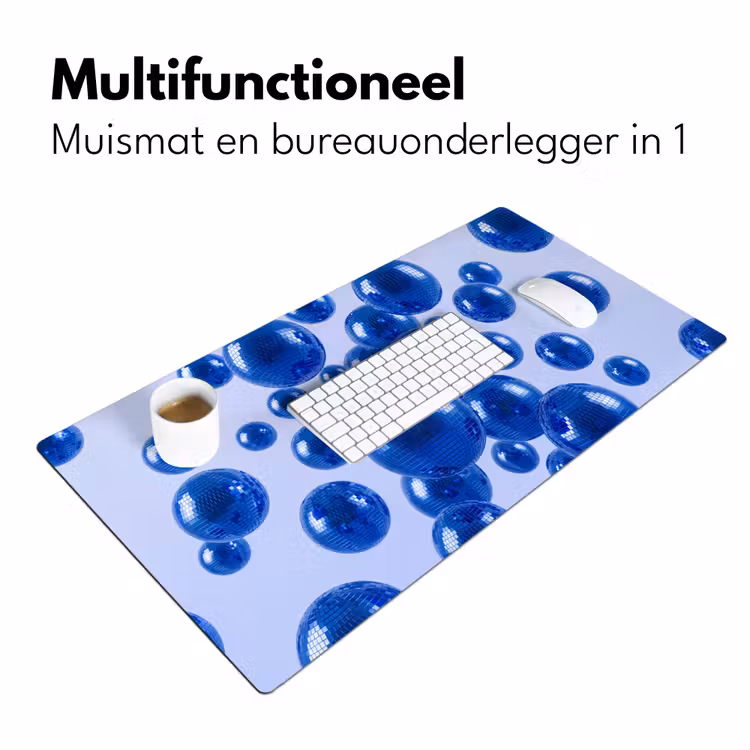 Bureau onderlegger - Blauwe disco bal — 7