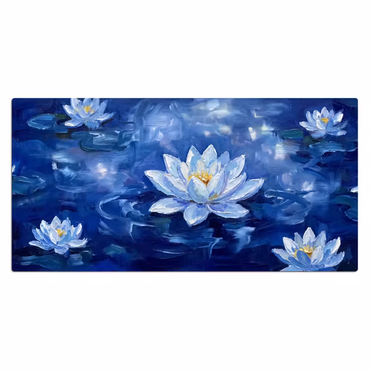 Bureau onderlegger - Blauwe waterlelie - Water — 2