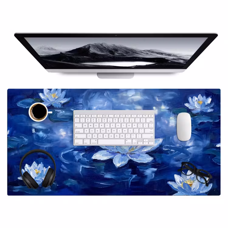 Bureau onderlegger - Blauwe waterlelie - Water — 4