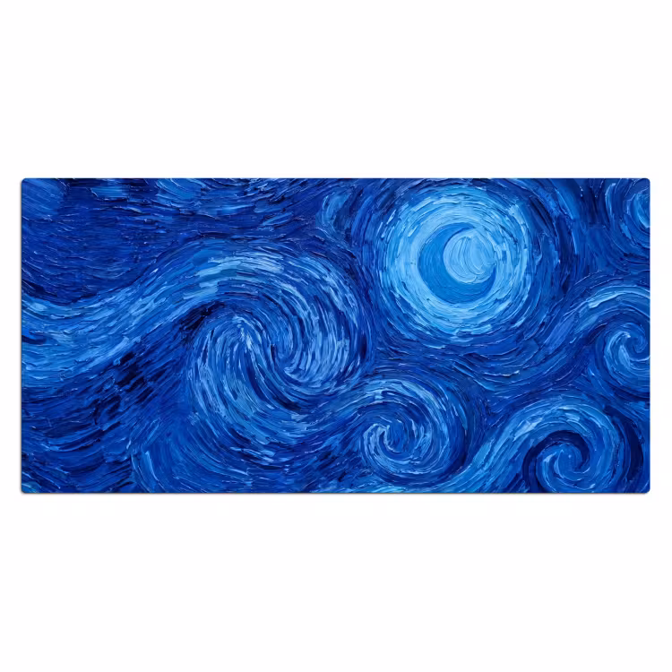 Bureau onderlegger - Wervelingen - Blauw - Modern — 2