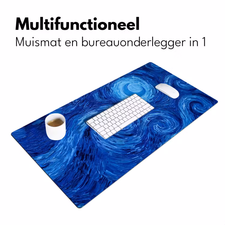 Bureau onderlegger - Wervelingen - Blauw - Modern — 7