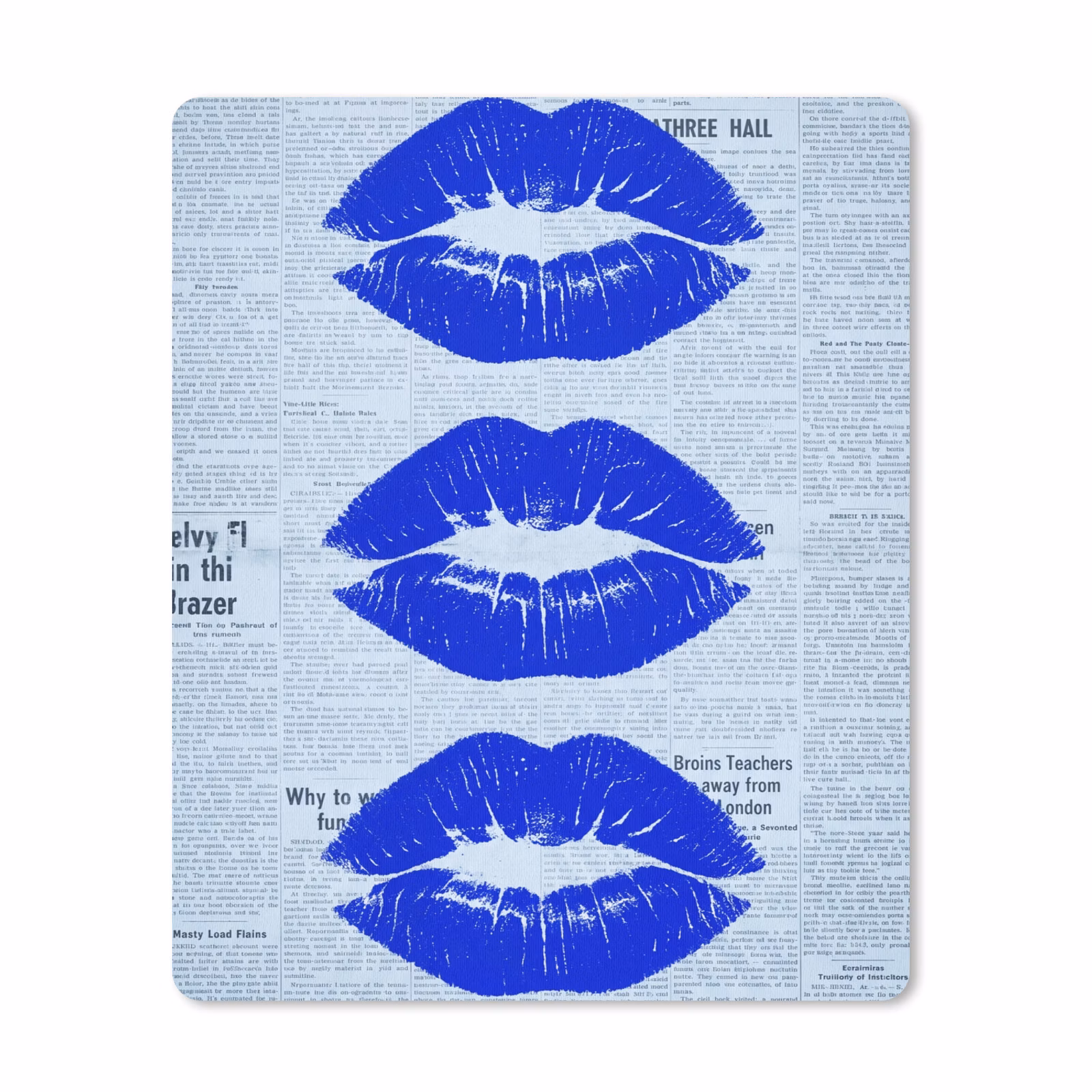 Muismat - Blauwe lippen krant — 1