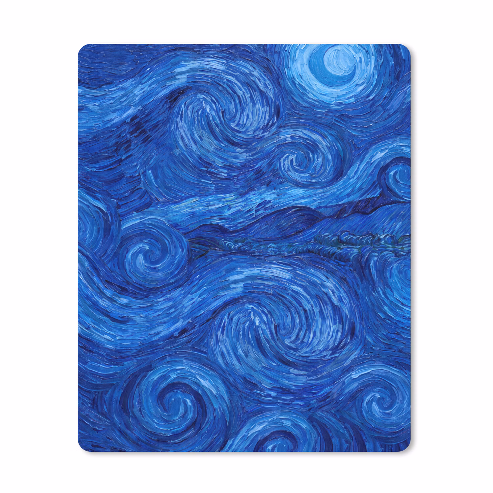 Muismat - Wervelingen - Blauw - Modern — 1