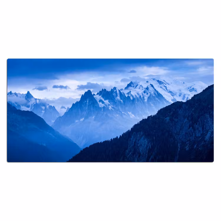 Bureau onderlegger - Bergen - Sneeuw - Blauw — 2