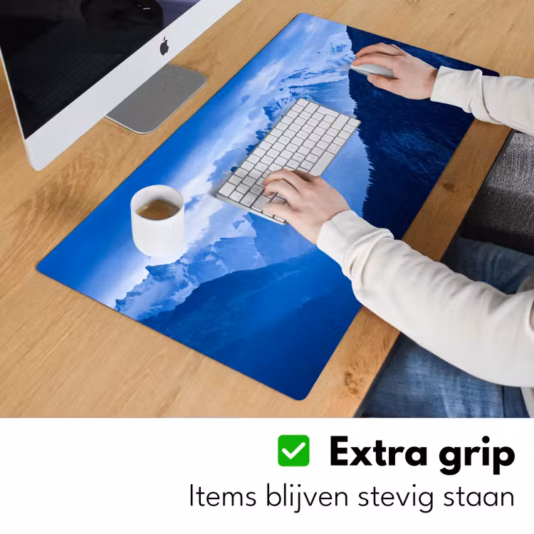 Bureau onderlegger - Bergen - Sneeuw - Blauw — 6