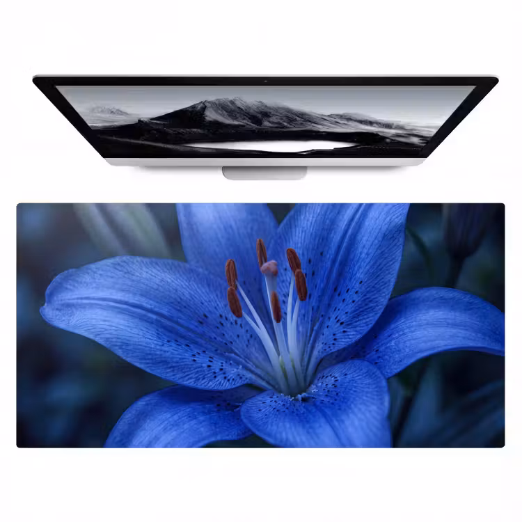 Bureau onderlegger - Blauwe bloem - Natuur — 1