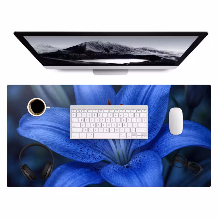 Bureau onderlegger - Blauwe bloem - Natuur — 4