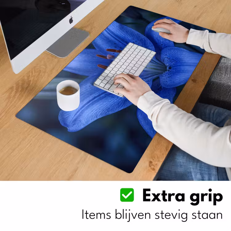 Bureau onderlegger - Blauwe bloem - Natuur — 6