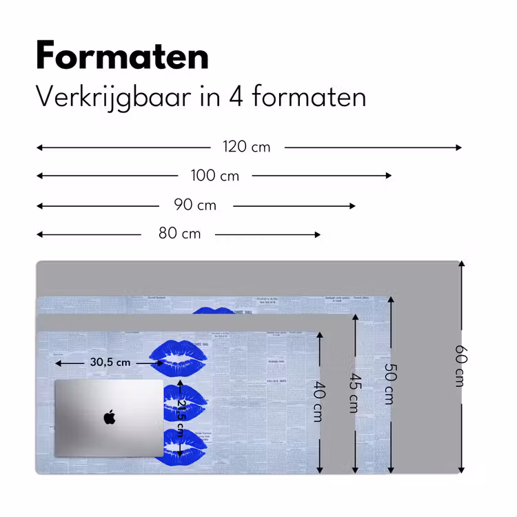 Bureau onderlegger - Blauwe lippen krant — 8