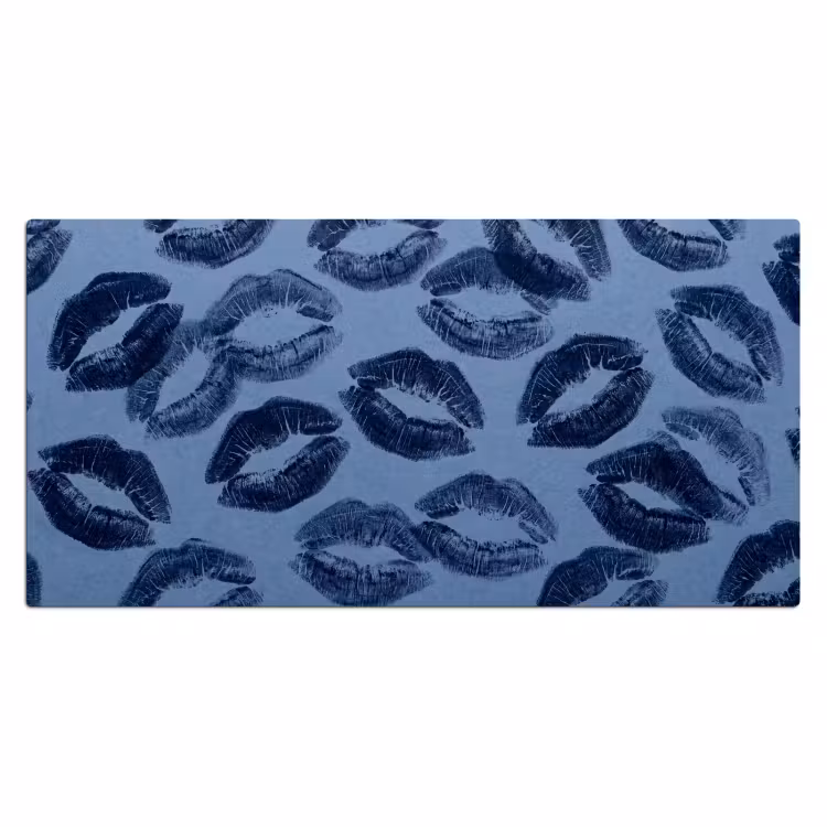 Bureau onderlegger - Lippen - Patroon - Blauw — 2