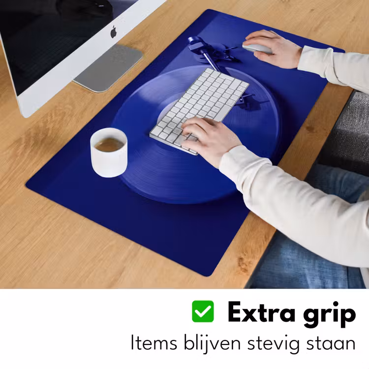 Bureau onderlegger - Platenspeler - Vinyl - Blauw — 6