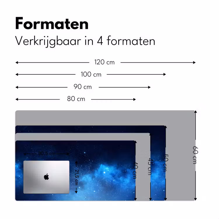 Bureau onderlegger - Sterrenhemel - Nevels - Blauw — 8