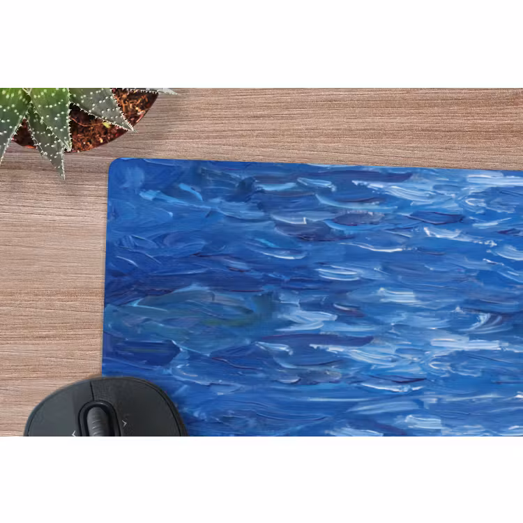 Muismat - Bloemen - Water - Blauw — 5