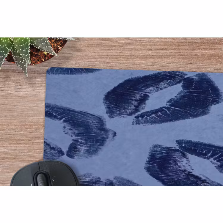 Muismat - Lippen - Patroon - Blauw — 5