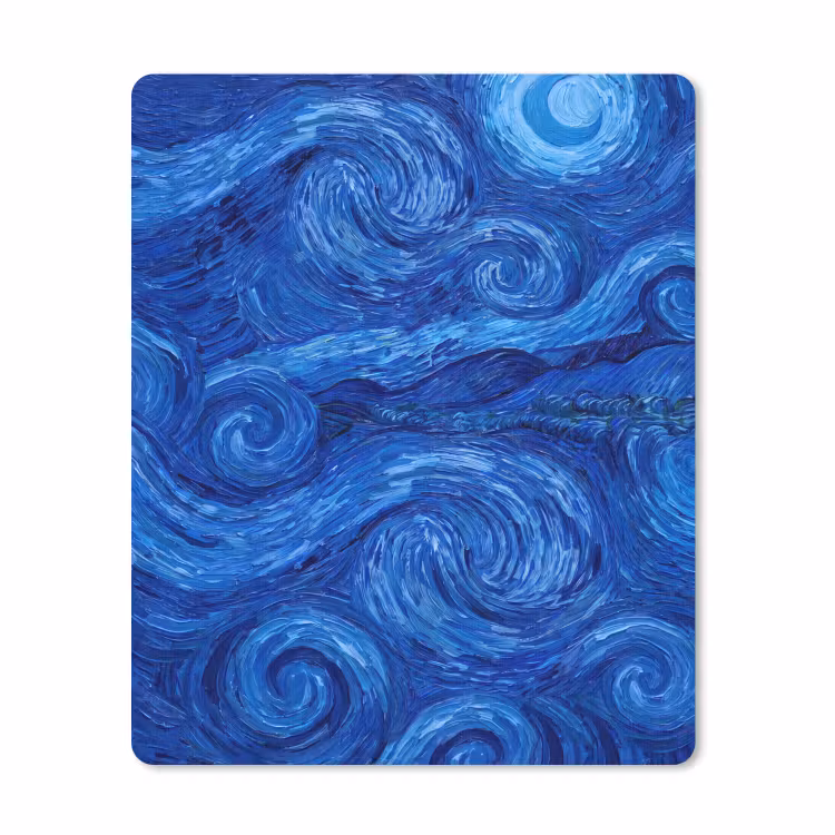 Muismat - Wervelingen - Blauw - Modern — 1