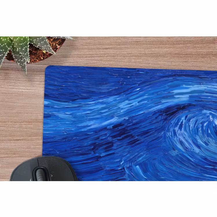 Muismat - Wervelingen - Blauw - Modern — 5