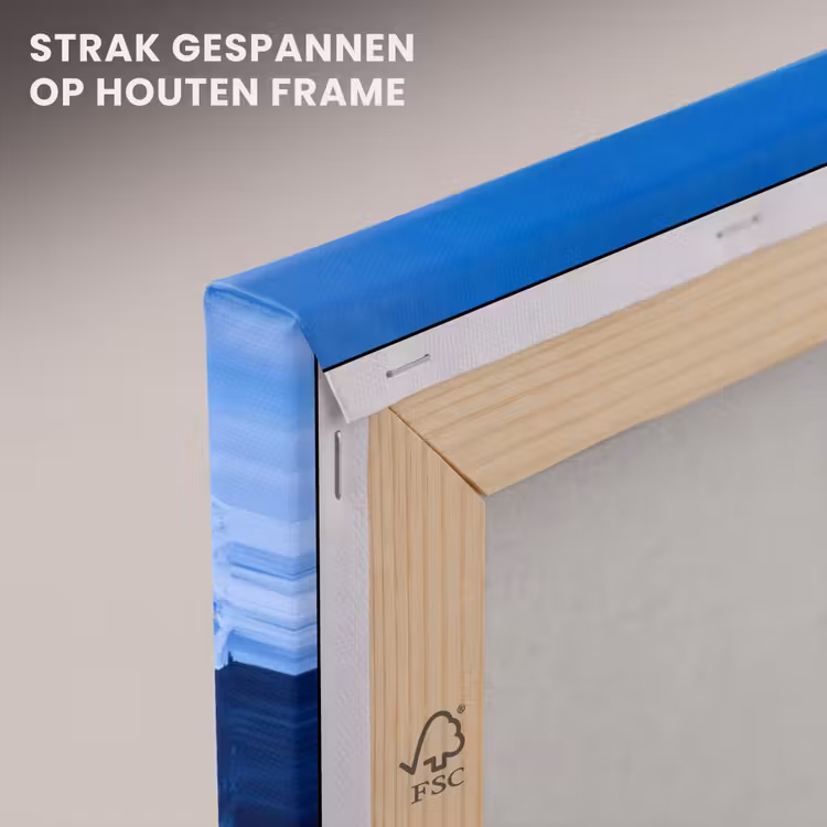 Canvas schilderij - Bergen - Sneeuw - Blauw — 7
