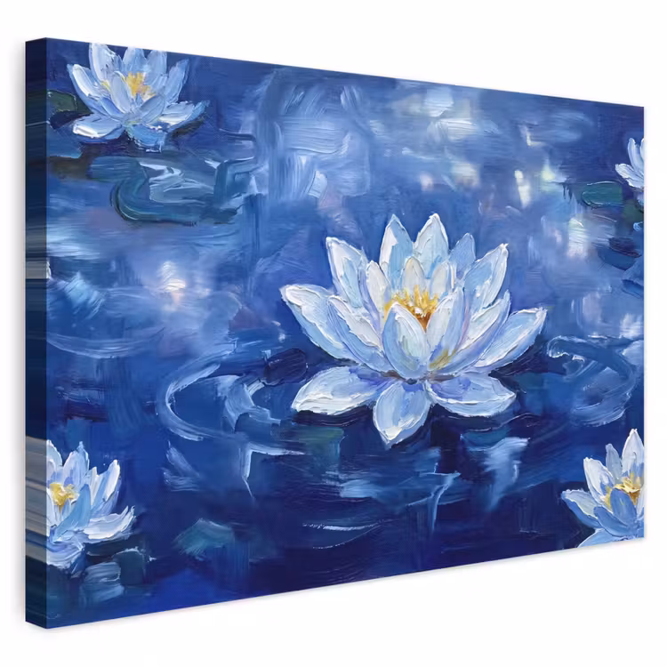 Canvas schilderij - Blauwe waterlelie - Water — 1