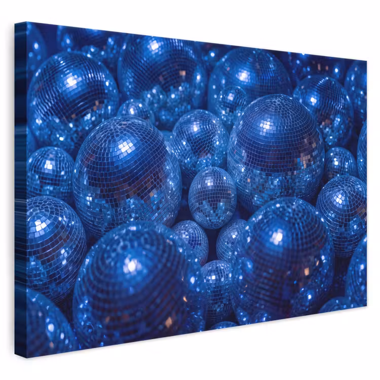 Canvas schilderij - Discobal - Feest - Blauw — 1